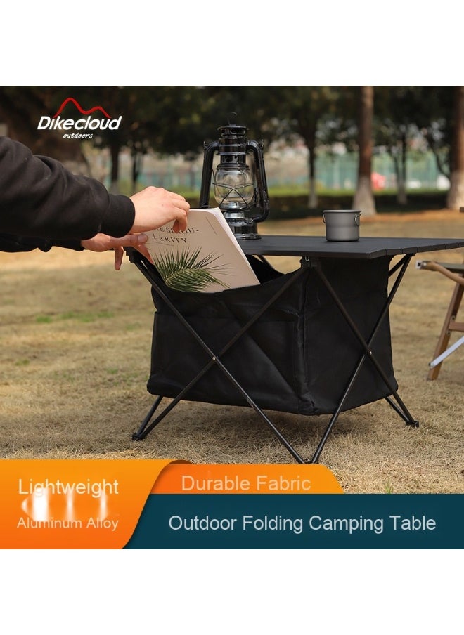 Portable Folding Camping Roll Up Table Compact Desk for Outdoor Travel Hiking Picnic