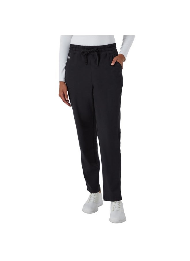 Hanes Comfort Fit Pants, Moisture-Wicking Healthcare Scrubs for Women, 3 Pockets, New Ebony