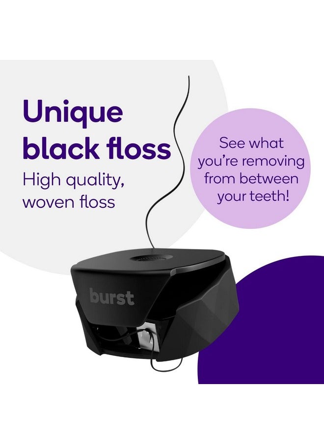 BURST Expanding Dental Floss Refills - 3 Pack of Juniper Berry Aroma Refill Bobbins - Stain-Absorbing, Woven Tooth Floss - Vegan, Paraben Free, BPA Free, Cruelty Free, 32 Yards Each, 3 Pack