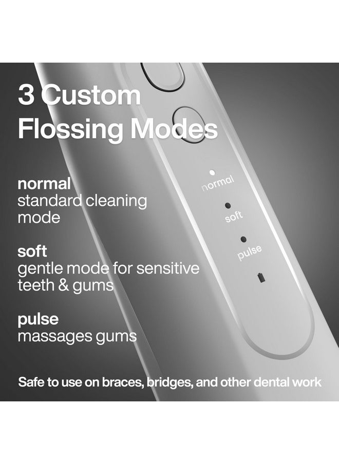 AquaSonic Icon Water Flosser for Teeth - Cordless Rechargeable Oral Irrigator - Waterproof, Portable Dental Cleaning with Jet Tip - Braces Home Travel - Stone