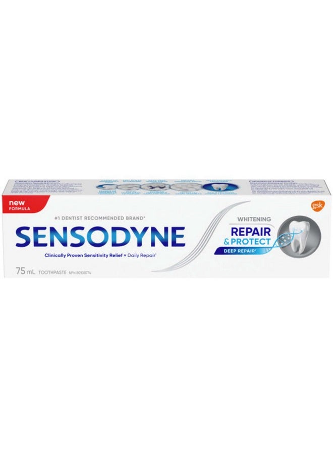 Sensodyne with Novamin, Whitening, Repair & Protect 75mL (Canadian)