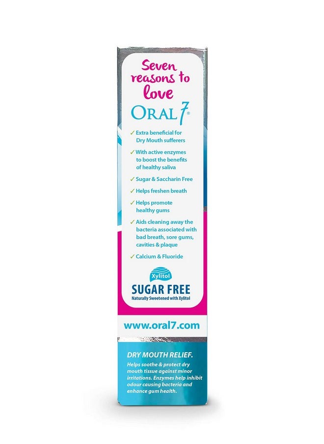 Oral7 Dry Mouth Toothpaste Containing Enzymes with Xylitol, Moisturizing and Teeth Whitening Toothpaste, Promotes Gum Health and Fresh Breath, Oral Care and Dry Mouth Products 2.5oz (2 Pack)