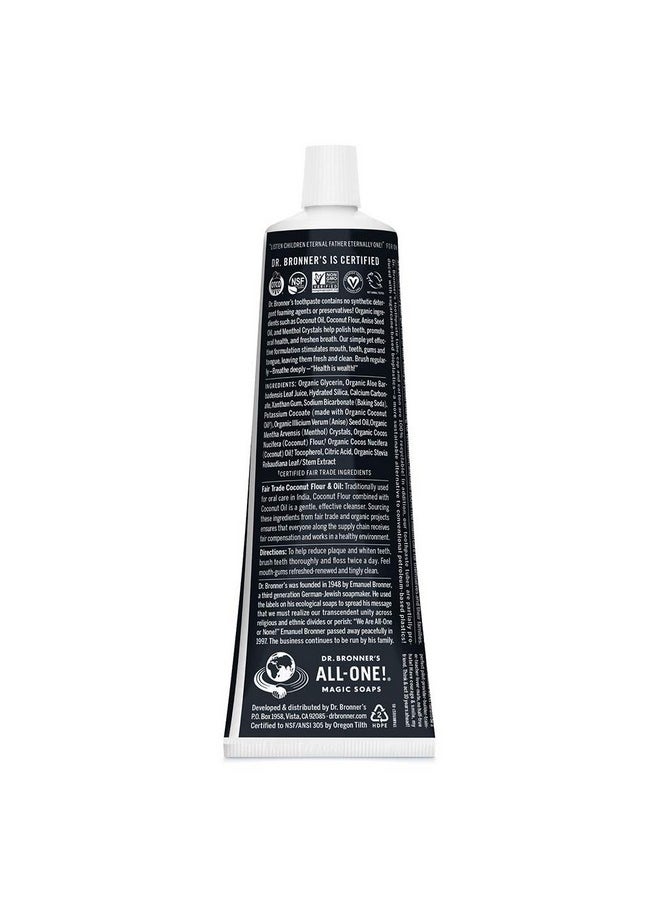 Dr. Bronner’s - All-One Toothpaste (Anise, 5 Ounce, 3-Pack) - 70% Organic Ingredients, Natural and Effective, Fluoride-Free, SLS-Free, Helps Freshen Breath, Reduce Plaque, Whiten Teeth, Vegan