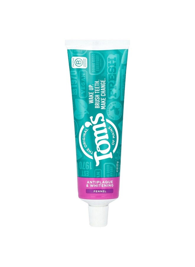 Toms Of Maine Whitening Fennel Ff Toothpaste, 4.5 Oz