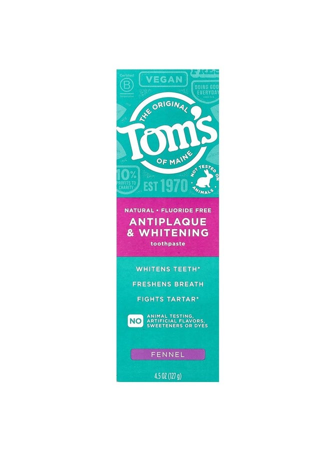 Toms Of Maine Whitening Fennel Ff Toothpaste, 4.5 Oz