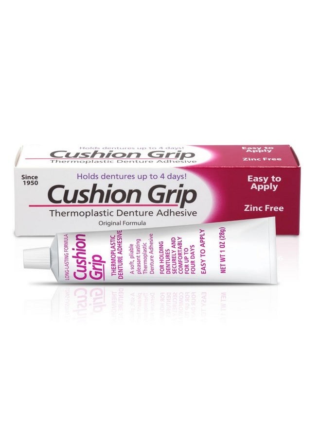 Thermoplastic Denture Adhesive, 1 Oz - Refits And Tightens Loose Upper And Lower Dentures And Partials | Non-Glue Adhesive, Acts Like A Soft Reliner