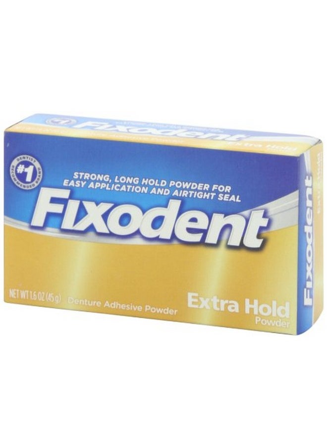 Fixodent Denture Adhesive Powder, Extra Hold - 1.6 Oz