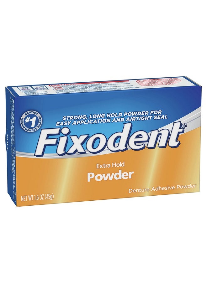 Fixodent Denture Adhesive Powder, Extra Hold - 1.6 Oz