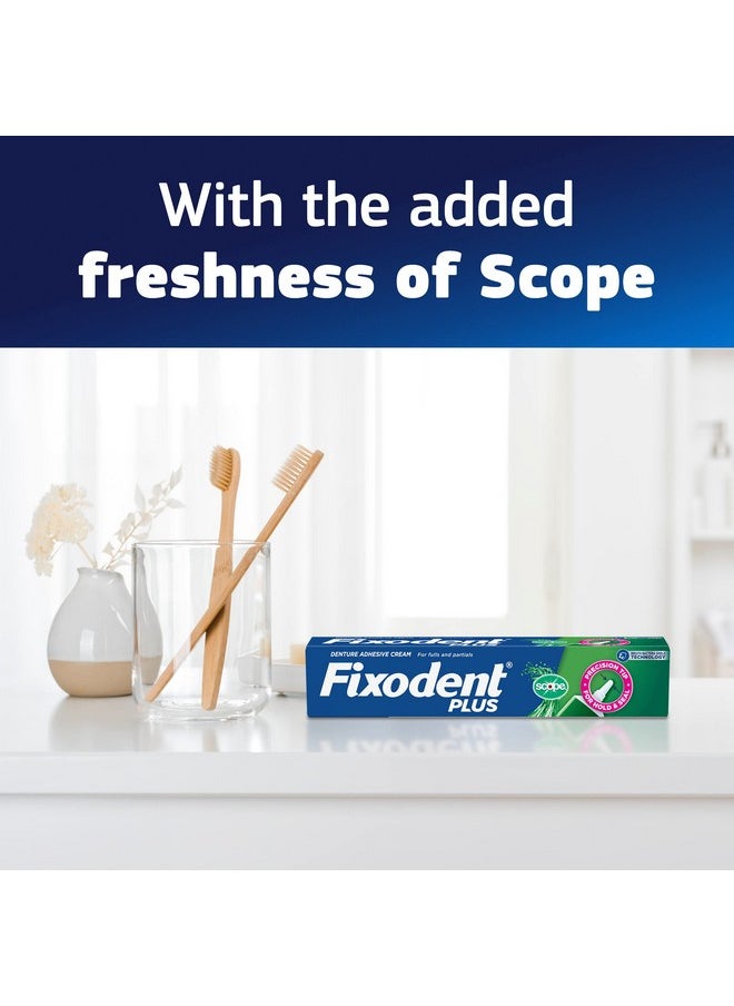 Fixodent Plus Scope Secure Denture Adhesive 2.0oz (Pack of 4)