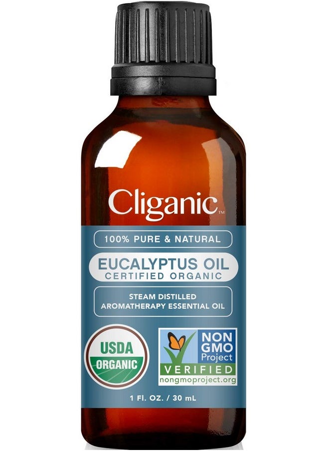 Cliganic Organic Eucalyptus Essential Oil, 100% Pure | Natural Aromatherapy Oil for Diffuser Steam Distilled | Non-GMO Verified