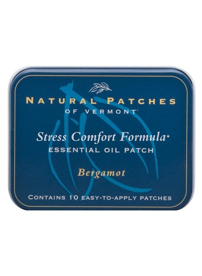 Natural Patches Of Vermont Bergamot Stress Comfort Essential Oil Body Patches, 10-Count Tin