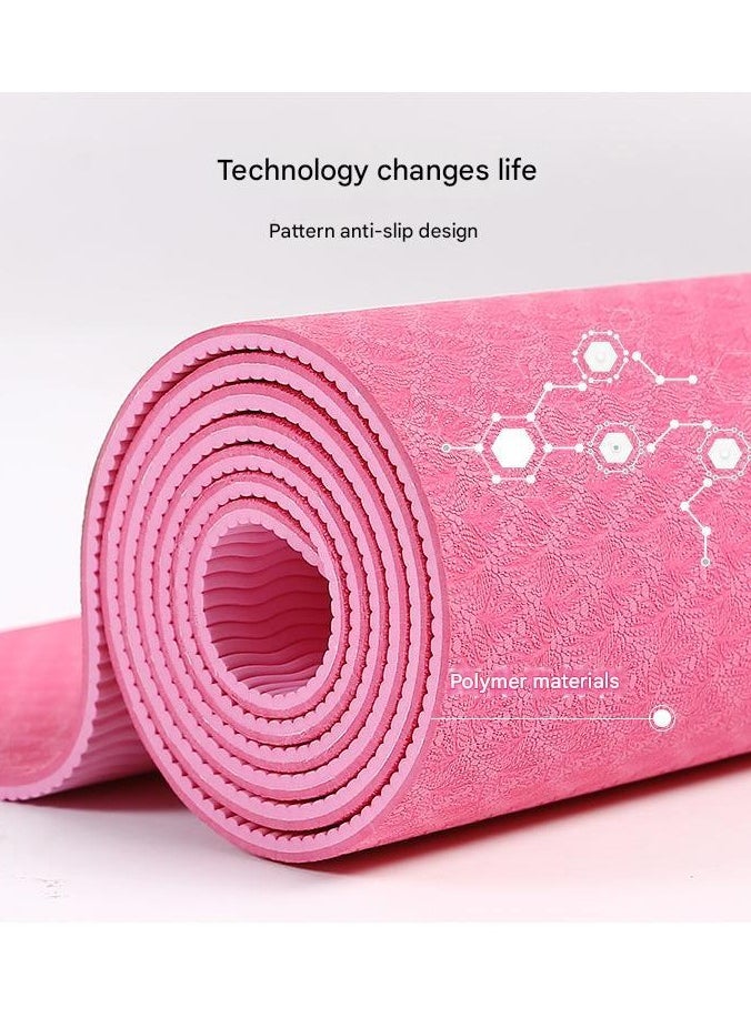 TPE Yoga Mat Manufacturer Yoga Wholesale Anti slip Single/Double layer Yoga Fitness Anti slip Home Female Shock Absorbent Soundproofing