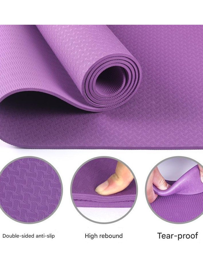 TPE Yoga Mat Manufacturer Yoga Wholesale Anti slip Single/Double layer Yoga Fitness Anti slip Home Female Shock Absorbent Soundproofing