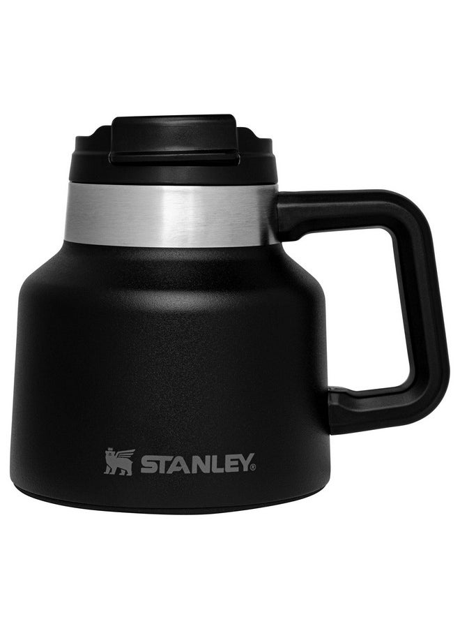 Stanley The Tough-To-Tip Admiral's Mug Hammertone 20OZ - Non-Spill Coffee Mug, Durable Design for Busy Mornings and Office Hours - Matte Black