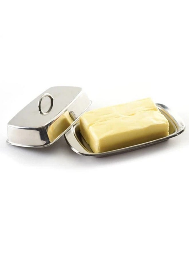 Norpro Stainless Steel Double Covered Butter Dish