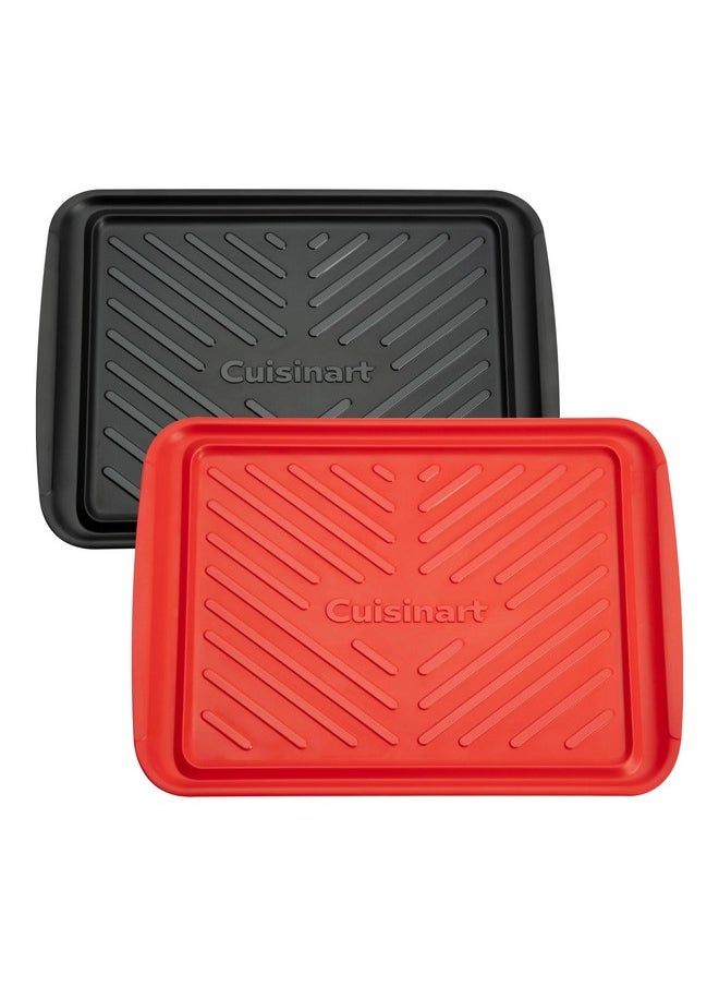 Cuisinart CPK-200 Grilling Prep and Serve Trays, Black and Red Large 17 x 10. 5