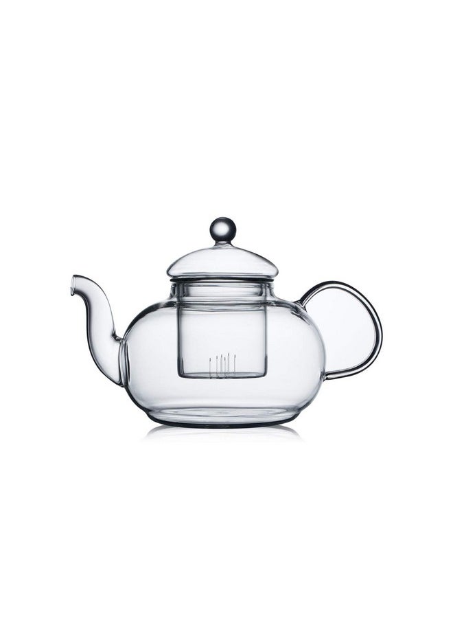 CnGlass 1200ml Glass Teapot with Removable Infuser,Stovetop Safe Tea Kettle,Blooming & Loose Leaf Tea Pot