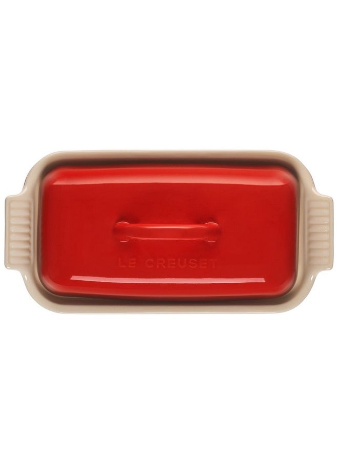 Le Creuset Stoneware Heritage Butter Dish, Cerise