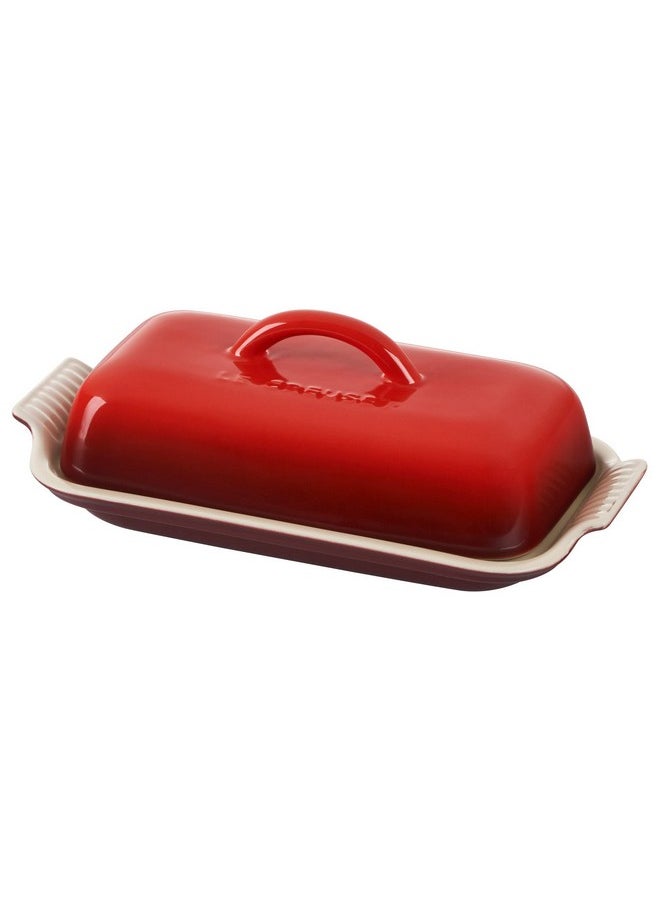 Le Creuset Stoneware Heritage Butter Dish, Cerise