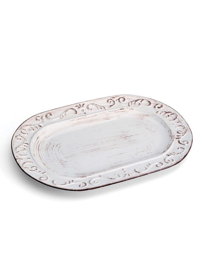 Pfaltzgraff Trellis Serving Platter, 13.75 inch, White