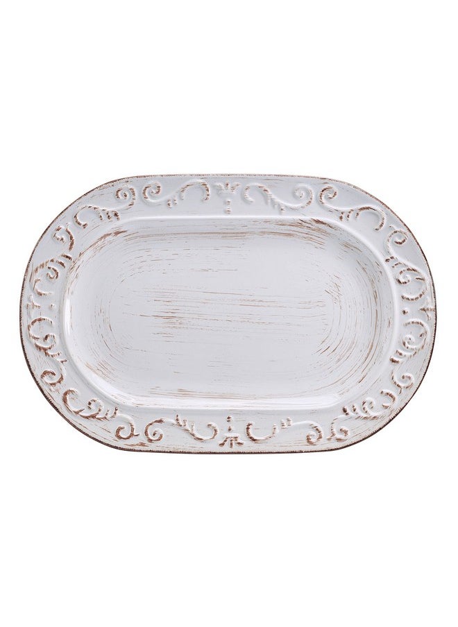 Pfaltzgraff Trellis Serving Platter, 13.75 inch, White