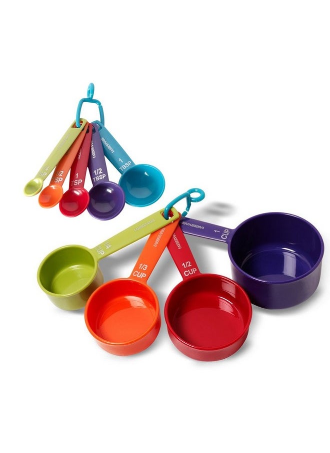 Farberware Color 9-Piece Plastic Measuring Cups and Spoons Set