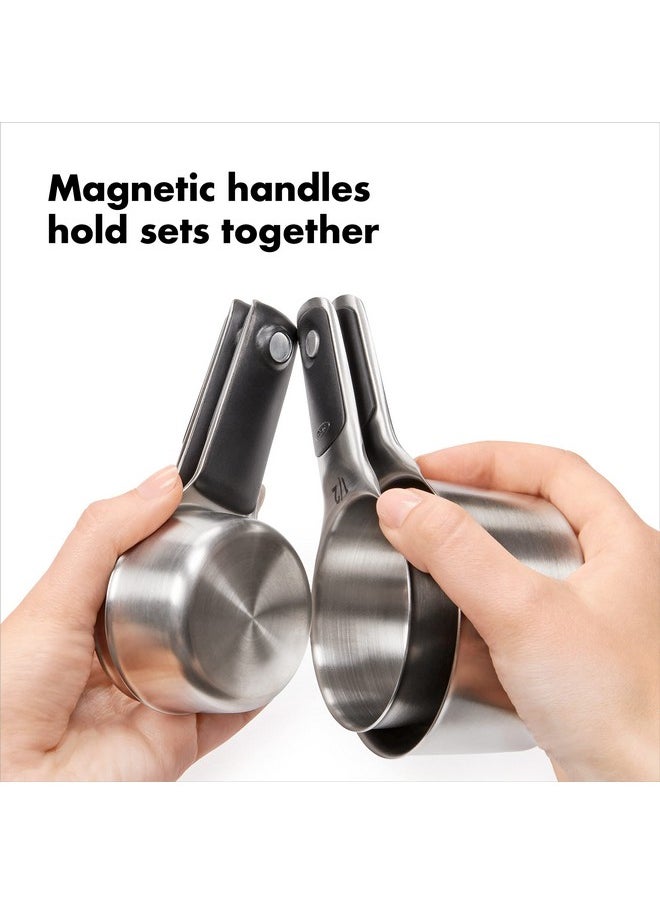 OXO Good Grips Stainless Steel Measuring Cups and Spoons Set, 2.9, 8 Piece