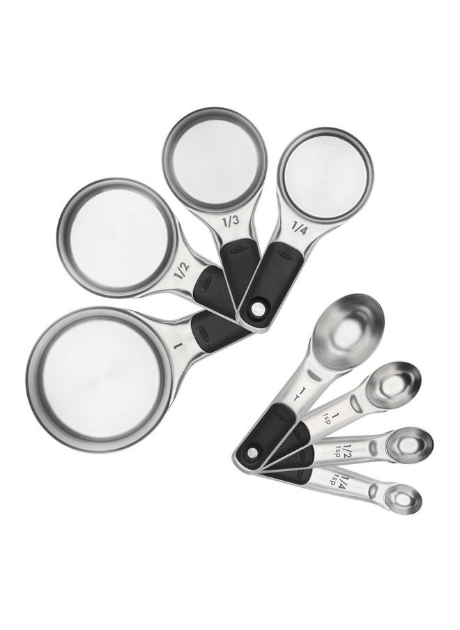 OXO Good Grips Stainless Steel Measuring Cups and Spoons Set, 2.9, 8 Piece