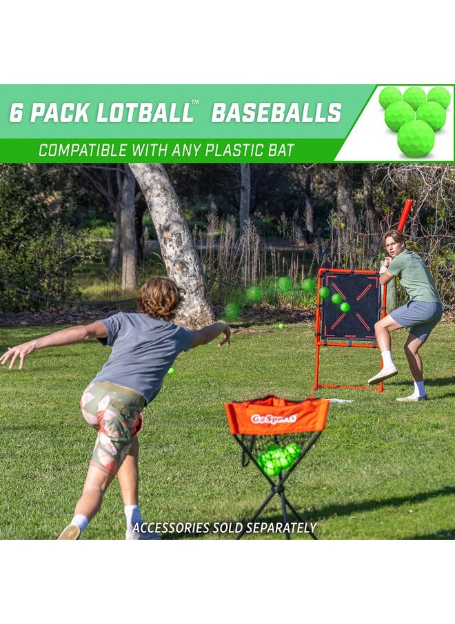 GoSports LotBall Plastic Baseballs - 6 Count (Pack of 1)