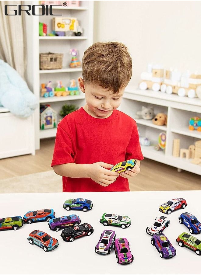 30 Pack Pull Back Toy Cars with Storage Box, Back to Force Toy Cars, Alloy Cast Mini Die-Cast Race Cars Vehicles Bulk, Party Favor Cars Toys, Best Gifts for Toddlers