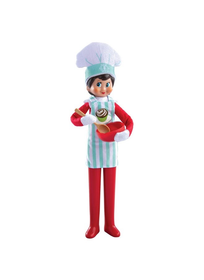 The Elf on the Shelf MagiFreez Christmas Chef Set for Your Scout Elf - Includes Magical Standing Pants, elf- Sized Chef’s hat and Apron, Bowl and Spoon and Flour and Sugar Boxes.