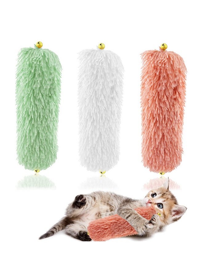 iZiv 3 Pack Catnip Toys for Cats - Cat Toys Catnip Pillows, Interactive Catnip Toys for Indoor Cats, Kitty Kicker Pillow Toy with Cute Bell, Soft Stick Toys Set for Kitten