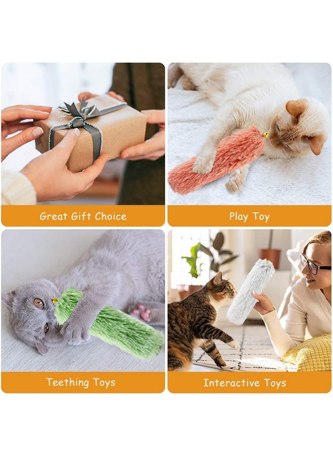 iZiv 3 Pack Catnip Toys for Cats - Cat Toys Catnip Pillows, Interactive Catnip Toys for Indoor Cats, Kitty Kicker Pillow Toy with Cute Bell, Soft Stick Toys Set for Kitten