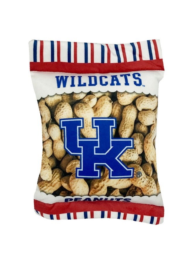 NCAA Kentucky Wildcats Crinkle FINE Plush Dog & CAT Squeak Toy - Cutest Stadium Peanuts Snack Plush Toy for Dogs & Cats with Inner Squeaker & Beautiful Baseball Team Name/Logo