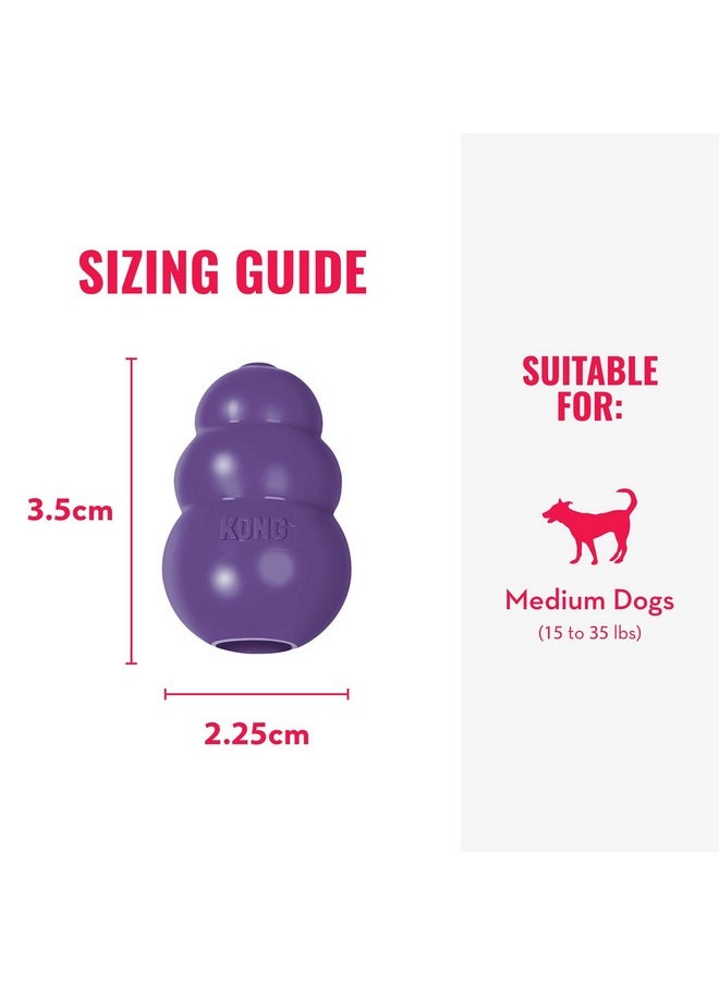 KONG Senior - Dog Toy with Gentle, Natural Rubber - Durable Dog Toy for Older Dogs - Use Treats with Stuffable Chew Toy - Treat Toy for Chewing & Fetching - for Medium Dogs