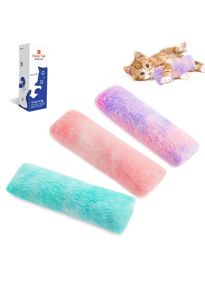 Potaroma Cat Toys Cat Pillows, Set of 3 Soft and Durable Cat Crinkle Sound Catnip Toys, Interactive Cat Kicker Toys for Indoor Cats, Promotes Kitten Exercise