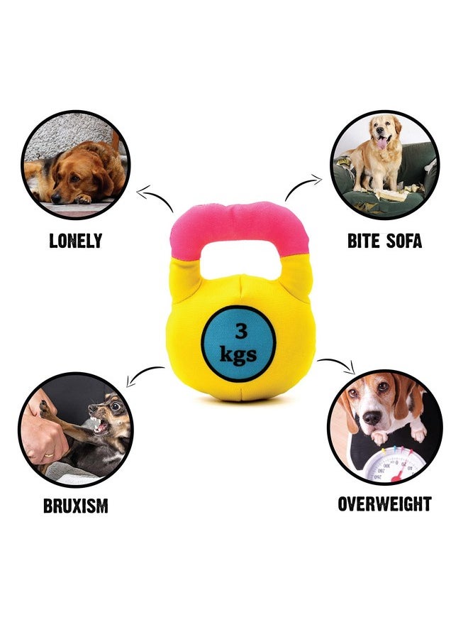 Goofy Tails Dog Toys| Gym Series Kettlebell Plush Toys for Dogs | Crinkle Dog Toys for Puppies | Dog Squeaky Toy| Soft Toys for Dogs and Puppies| Pet Toys for Dog| Squeaky Toy for Dogs