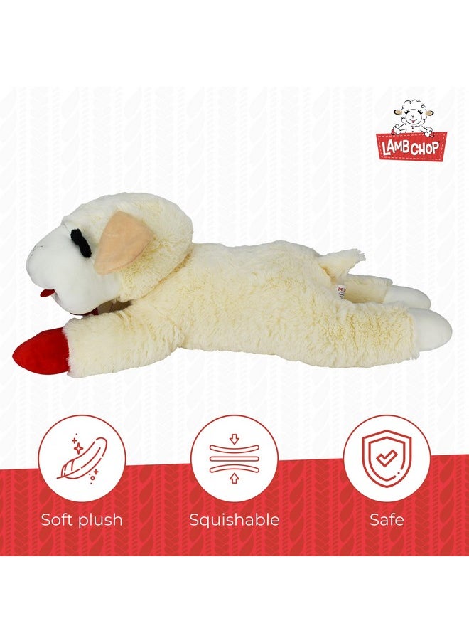 Multipet's Officially Licensed Lamb Chop Jumbo White Plush Dog Toy, 24-Inch