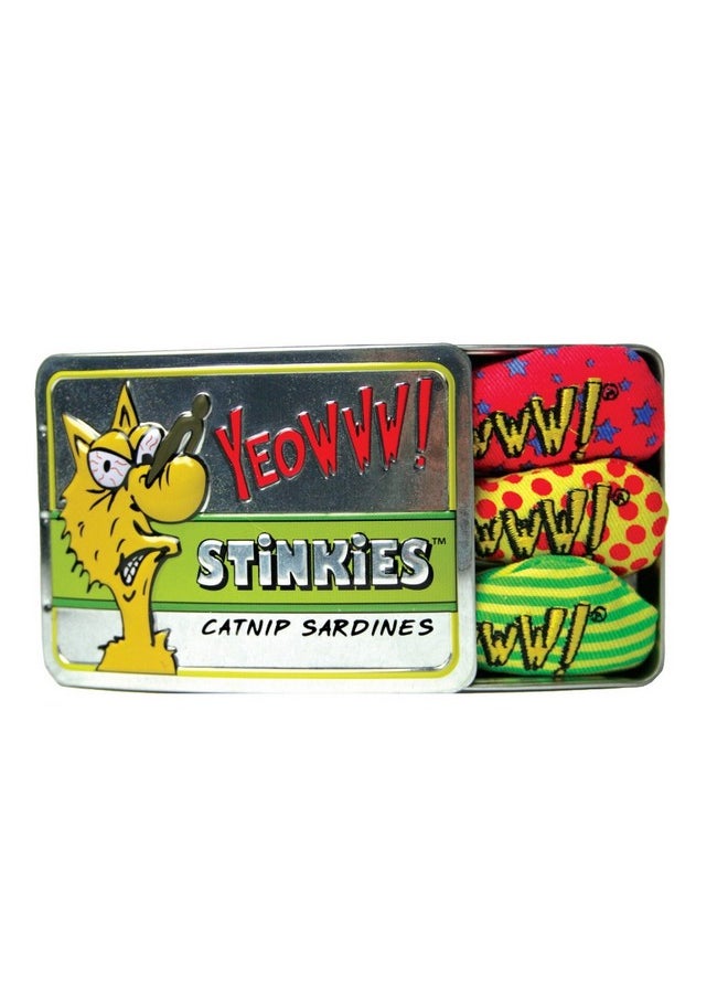 Yeowww Tin of Stinkies, 3 in a Sardine Tin, Multicolor, 1Pack