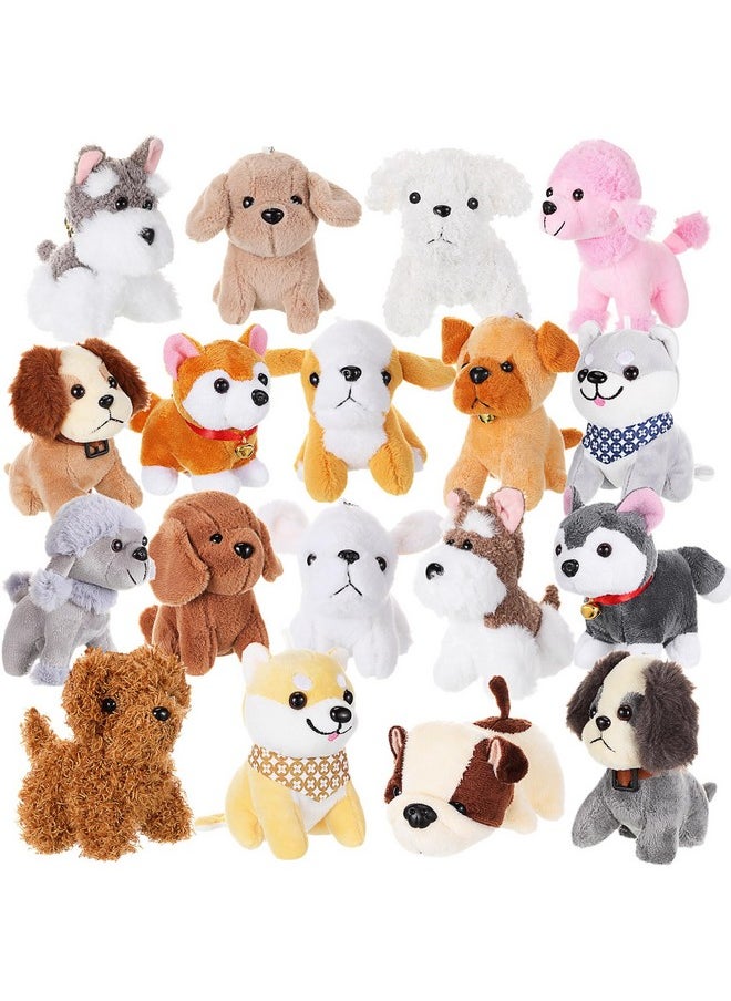 Aoriher 18 Pcs Mini Plush Dog Bulk Puppy Stuffed Animals Small Stuffed Dogs Cute Assorted Soft Plush Dog Puppy Toys Doll for Hers Puppy Birthday Party Favor Gift(Cute Dog)