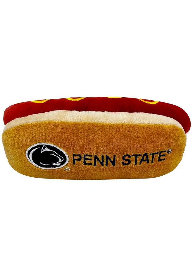 Pets First NCAA Penn State Nittany Lions HOT Dog Plush Dog & CAT Squeak Toy - Cutest HOT-Dog Snack Plush Toy for Dogs & Cats with Inner Squeaker & Beautiful Football/Basketball Team Name/Logo