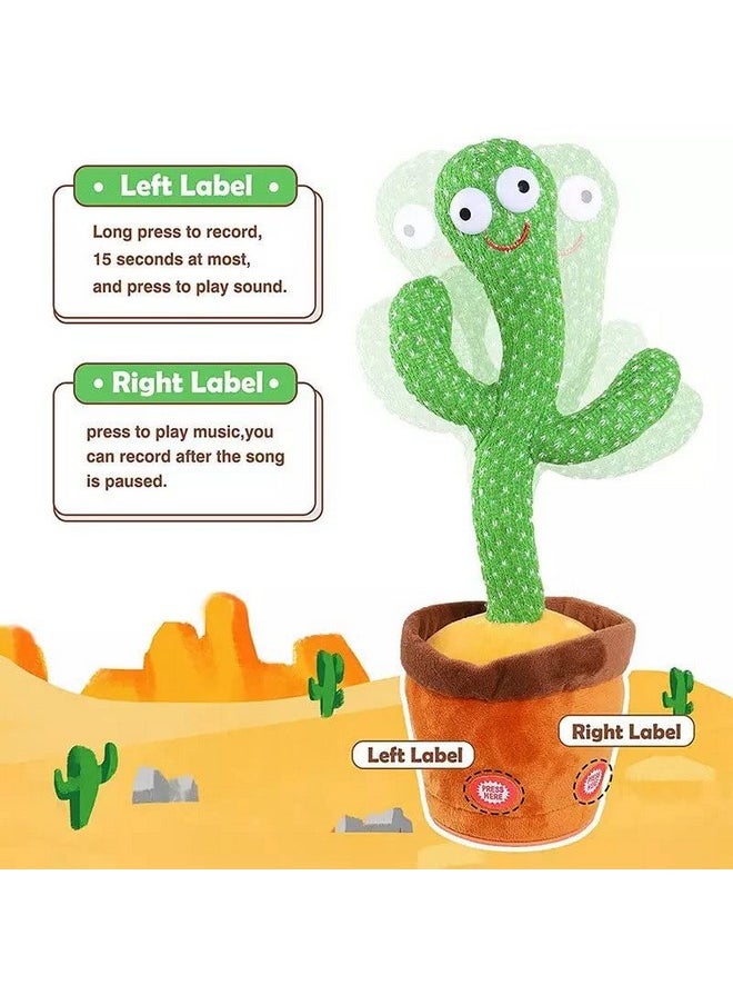 GOLD LEAF Dancing & Talking Cactus Toy 6-12 Months,Cactus Repeats What You Say with LED and Music-15 Second Voice Recorder