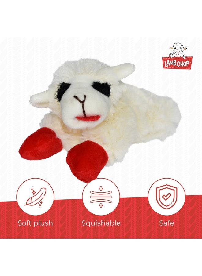 Multipet INTERNATIONAL 843140 Lambchop Plush Squeak Toy Mini for Pets, 6-Inch, White, small