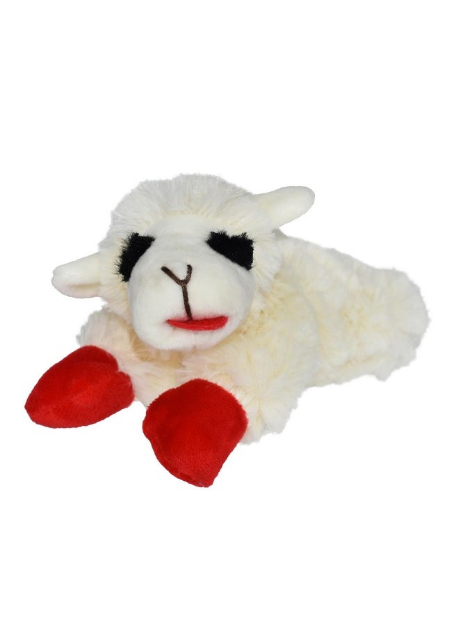 Multipet INTERNATIONAL 843140 Lambchop Plush Squeak Toy Mini for Pets, 6-Inch, White, small