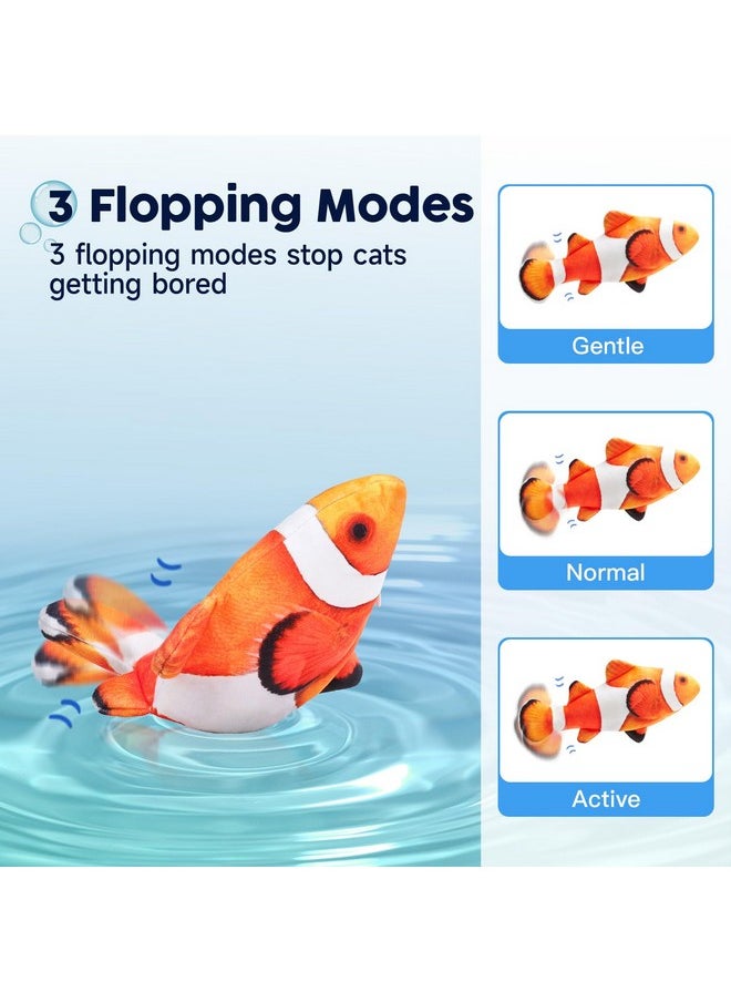 Potaroma Cat Toys Flopping Fish with SilverVine and Catnip, Moving Cat Kicker, Floppy Wiggle Fish for Small Dogs, Motion Kitten Interactive Exercise Toys, Mice Animal Toy 10.5