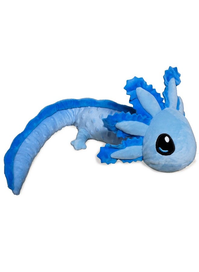 Weighted Stuffed Animal Axolotl Plush - 22 Inches Long 2.5 Lb - Sensory Toy For Calming And Wellness - Focus Tool For Kids And Adults (Blue)