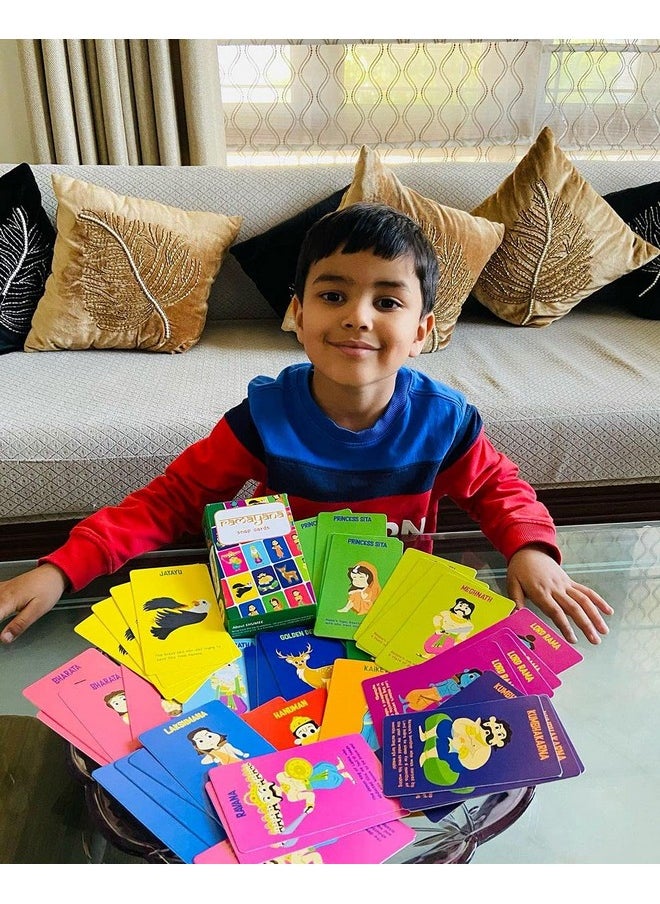 shumee Ramayana Snap Card Game - 52 Cards Featuring Characters (4 Years+) | Multicolor | Cultural Awareness | Learning | Easy to Carry | 100% Child Safe