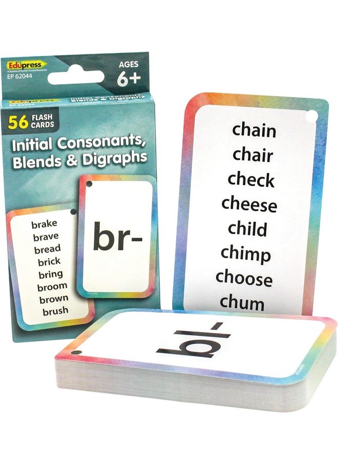 Teacher Created Resources Initial Consonants, Blends & Digraphs Flash Cards (EP62044) 3-1/8