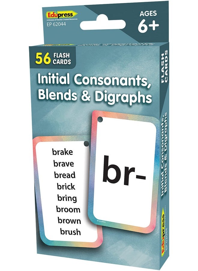 Teacher Created Resources Initial Consonants, Blends & Digraphs Flash Cards (EP62044) 3-1/8