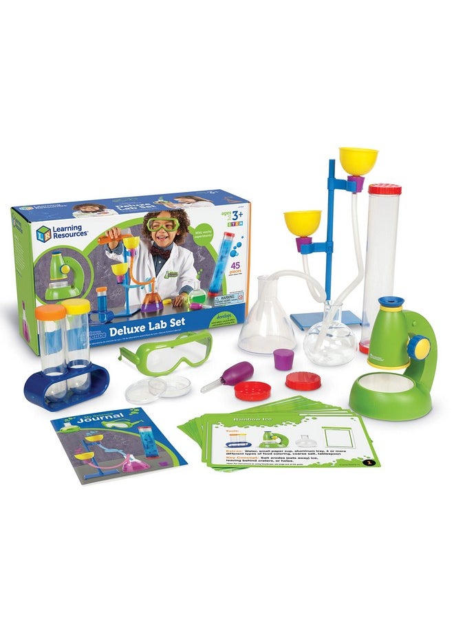 Learning Resources Primary Science Deluxe Lab Set - 45 Pieces, Ages 3+ Preschool Science Kit, STEM Toys, Science Experiments for Kids, Preschool Learning Toys